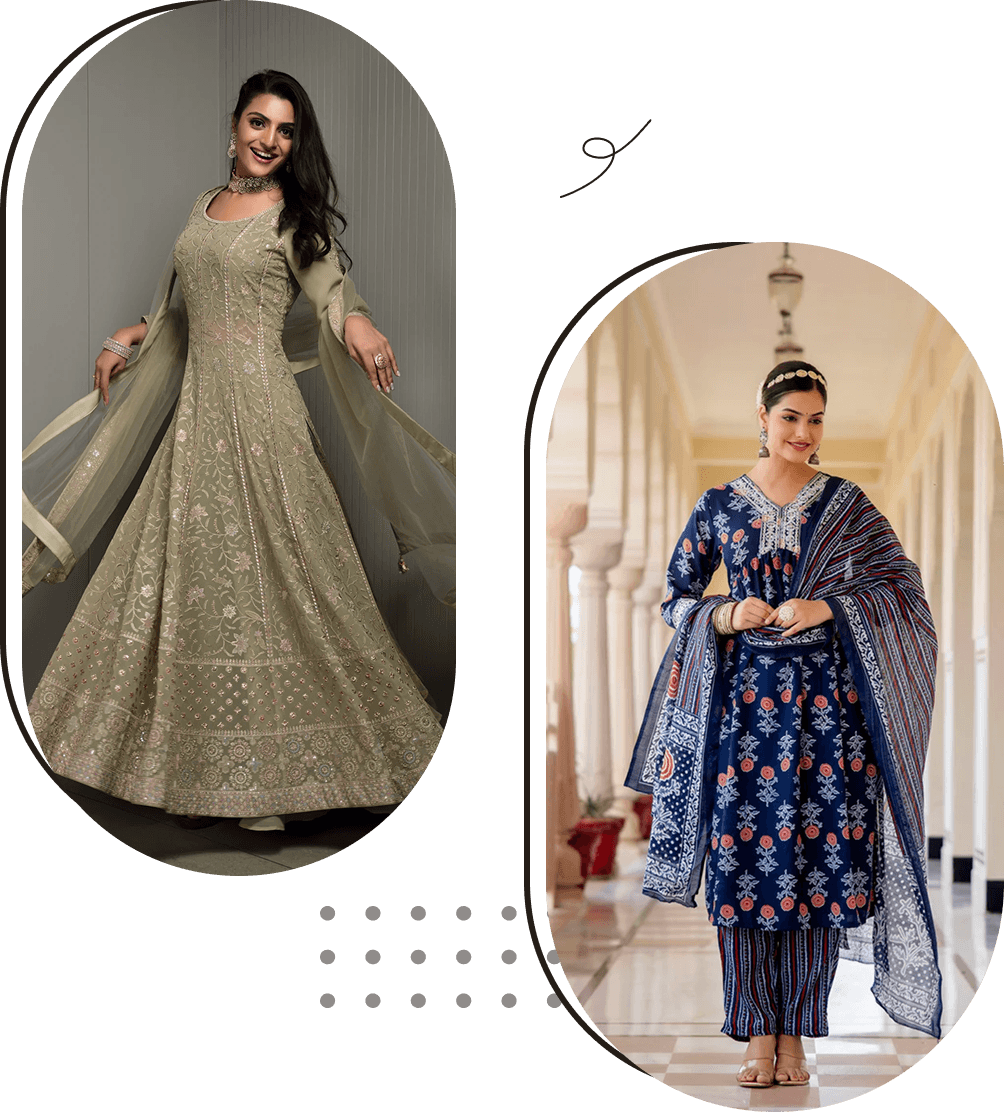 Traditional Indian fashion models